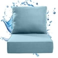 thumbnail image 1 of PARKWELL Outdoor 24" x 24" 2 Piece 6" Thicken Deep Seat Cushion Set,Water Repellent, Fade Resistant,Bottom and Back Cushion for Chair, Sofa, and Couch,Floor Futon Mat,Baby Blue, 1 of 8