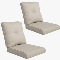 PARKWELL Outdoor 4-Piece Deep Seat Cushion,24 x 22, Water Repellent, Fade Resistant, Deep Seat Bottom and Back Cushion for Chair, Sofa, and Couch,Beige