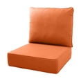 thumbnail image 1 of PARKWELL Outdoor Deep Seat Cushion Set, 22 x 24, Water Repellent, Fade Resistant, 6-Inch Thicken Deep Seat Bottom and Back Cushion for Chair, Sofa, and Couch, Orange, 1 of 8