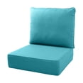 thumbnail image 1 of PARKWELL Outdoor Deep Seat Cushion Set, 22 x 24, Water Repellent, Fade Resistant, 6-Inch Thicken Deep Seat Bottom and Back Cushion for Chair, Sofa, and Couch, Turquoise, 1 of 8