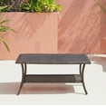 thumbnail image 1 of PARKWELL Outdoor Wicker Coffee Table Full Wicker Table Top Rattan Patio Coffee Table, Brown, 1 of 6