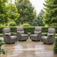 thumbnail image 1 of PARKWELL Patio Wicker Chairs Swivel Rocker Set of 4,Outdoor Rattan Swivel Glider Rocking Lounge Chairs for Patio Porch Pool,Gray/Gray, 1 of 7