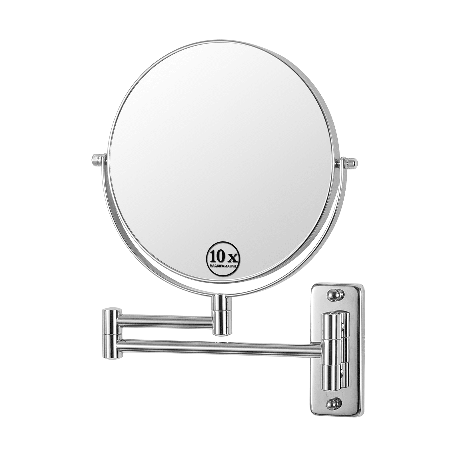 PARKWELL Wall Mirror Round with 1X 10X Magnification and 360° Rotation