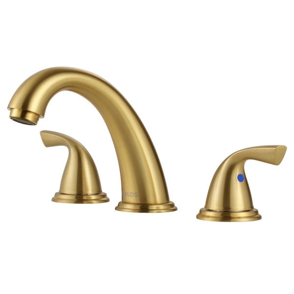 PARLOS 2-Handle Widespread Bathroom Sink Faucet, Brushed Gold
