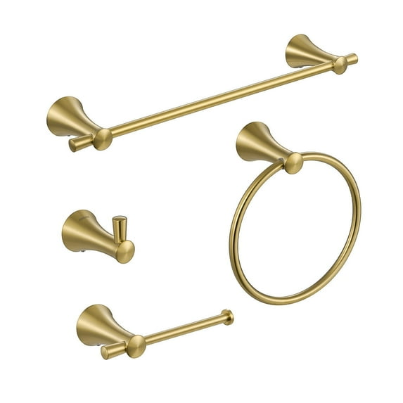 PARLOS 4 - Piece Bathroom Hardware Set,Brushed Gold