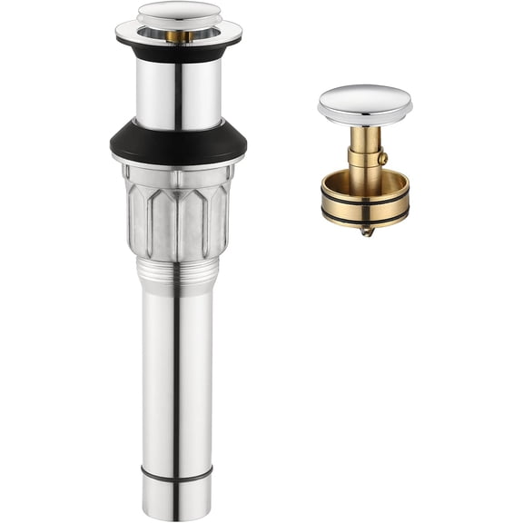PARLOS Bathroom Sink Drain Without Overflow, Chrome