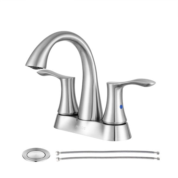 PARLOS Centerset 2-Handle Bathroom Faucet with Drain Assembly