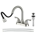 thumbnail image 1 of PARLOS Centerset 2-handle Pull Out Sprayer Bathroom Sink Faucet with 360 Swivel Spout,Brushed Nickel, 1 of 7