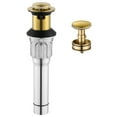 thumbnail image 1 of PARLOS Kitchen Bathroom Sink Pop-Up Metal Drain with Overflow,Drainer,Drain Stopper,Brushed Gold, 1 of 7