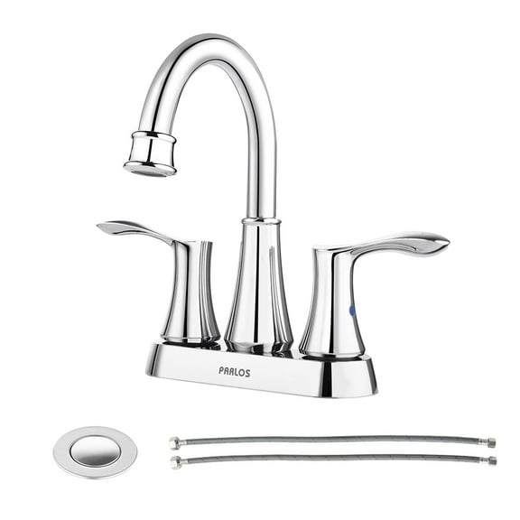 PARLOS Swivel Spout 2-Handle Bathroom Sink Faucet, Polished Chrome