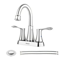 PARLOS Swivel Spout 2-Handle Bathroom Sink Faucet, Polished Chrome