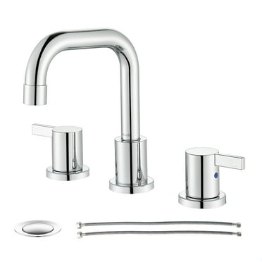 PARLOS Two-Handle Widespread Bathroom Sink Faucet, Polished Chrome