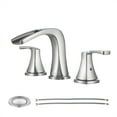 thumbnail image 1 of PARLOS Waterfall Widespread Two Handles Bathroom Sink Faucet , Brushed Nickel, 1 of 11