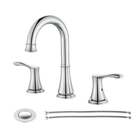 PARLOS Widespread 2-Handle Bathroom Sink Faucet, Chrome