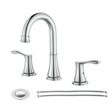 PARLOS Widespread 2-Handle Bathroom Sink Faucet, Chrome