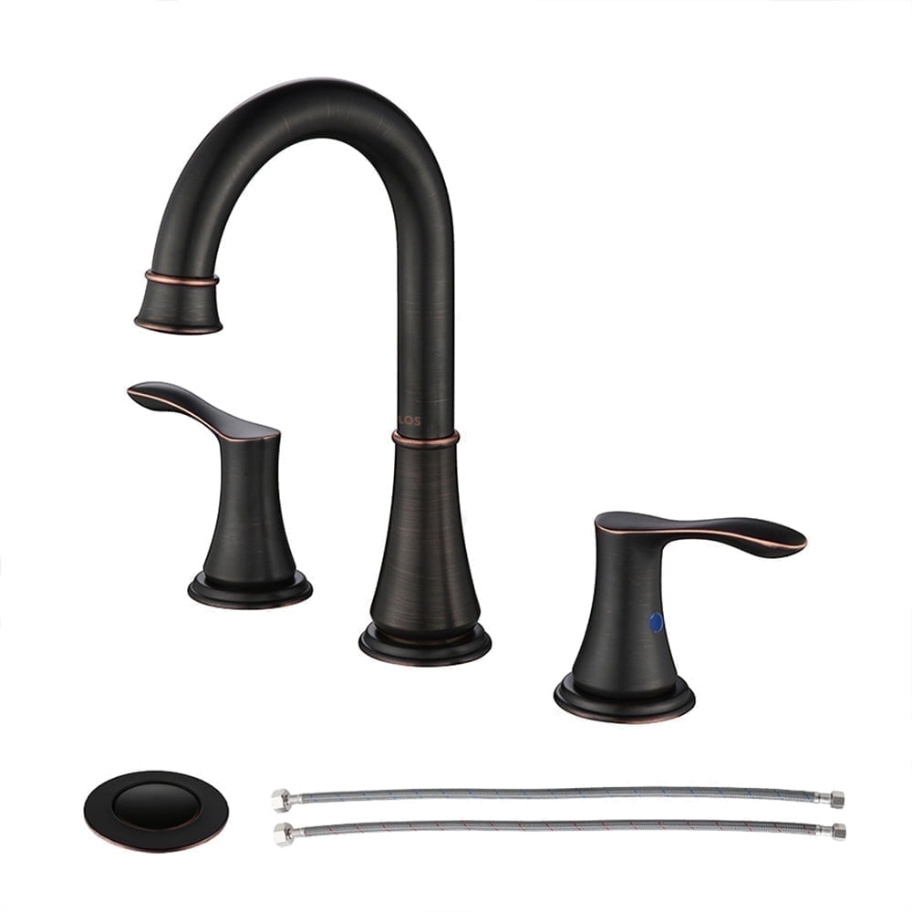 PARLOS Classic Durable Luxury Widespread 2-Handle Bathroom Sink Faucet, Oil Rubbed Bronze