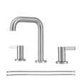thumbnail image 1 of PARLOS Widespread 2-handle Bathroom Faucet with Water Supply Lines，Brushed Nickel, 1 of 13