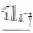 thumbnail image 1 of PARLOS Widespread 2-handle Waterfall Bathroom Faucet with Drain Assembly, 1 of 7