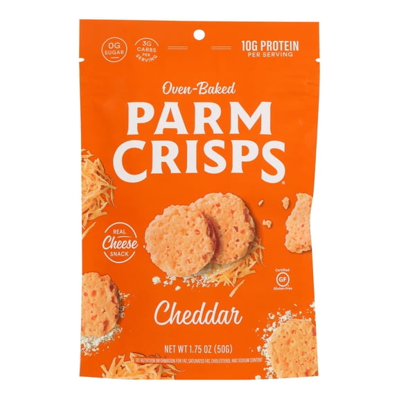 PARM CRISPS - Artisan Cheddar Cheese Crisps for Sophisticated Snacking - 1.75 Oz, Case of 12