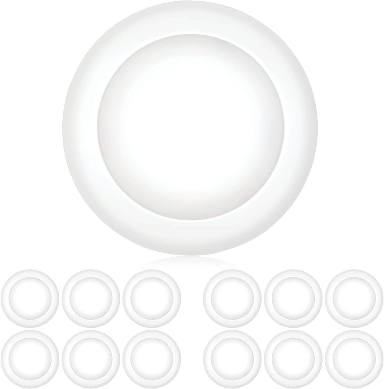 PARMIDA (12 Pack) 5/6 Inch Dimmable LED Disk Light Surface Flush Mount
