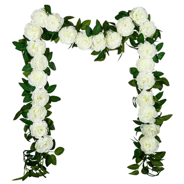 PARMPH 3 Packs 19.68Ft Artificial Peony Flowers Vine, Real Tpuch Peony