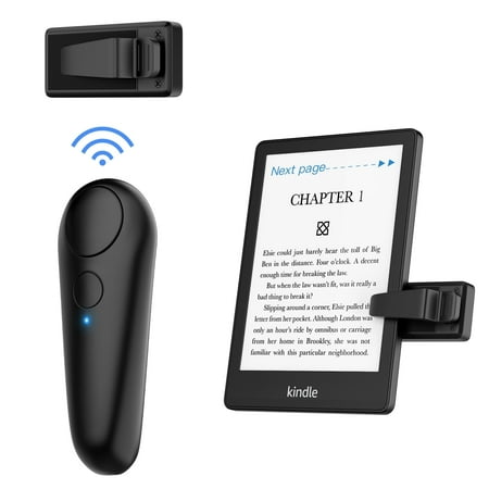 PARMPH Wireless Page Turner for Kindle, Kindle Clicker, Remote Control Page Turner for iPad Reading, Rechargeable Turner for iPhone Android Tablets Ebook Reading Articles or Novels