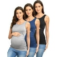 thumbnail image 1 of PARNIXS Comfy Sleeveless Maternity Clothes, Summer Women's Maternity Tank Top (3 Pcs),2XL, 1 of 8