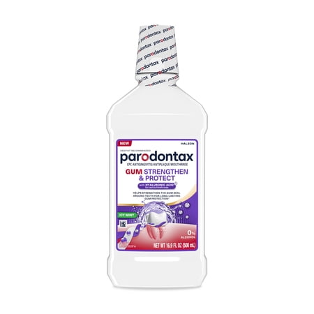 Parodontax Gum Strengthen and Protect Icy Mint Mouthwash, 16.9 Fl Oz
