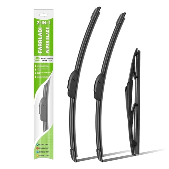 FARRLADI Silicone Windshield Wipers Replacement for Jeep Cherokee 2014-2023,Original Equipment Automotive Replacement Wiper Blades - 26"+18"+14"(3 Pack)