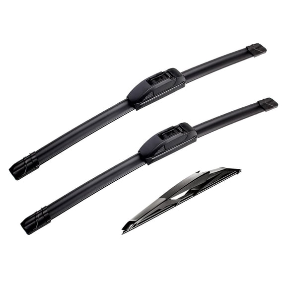 Set 3 Tergicristalli Per Infiniti QX70 2014-2017 - Anteriore E Posteriore, Qualità OEM (24/19/14 Pollici, Gancio A J)