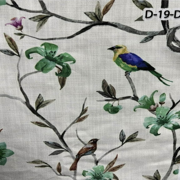 PARROT Digital Print Fabric - Cotton Hand - 58 Inch. in Width, | Home Decor, Mint / Sample 3x3 Inch