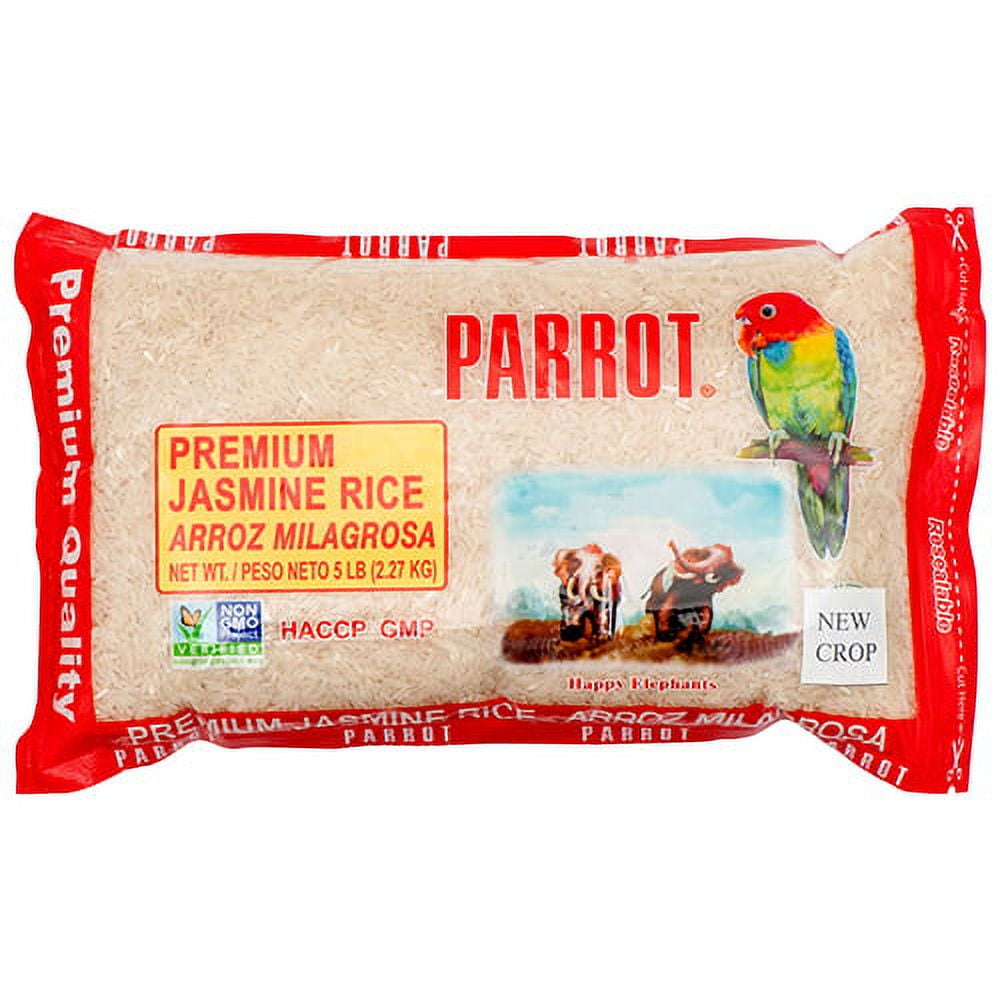 PARROT PREMIUM JASMINE RICE 5 Lb