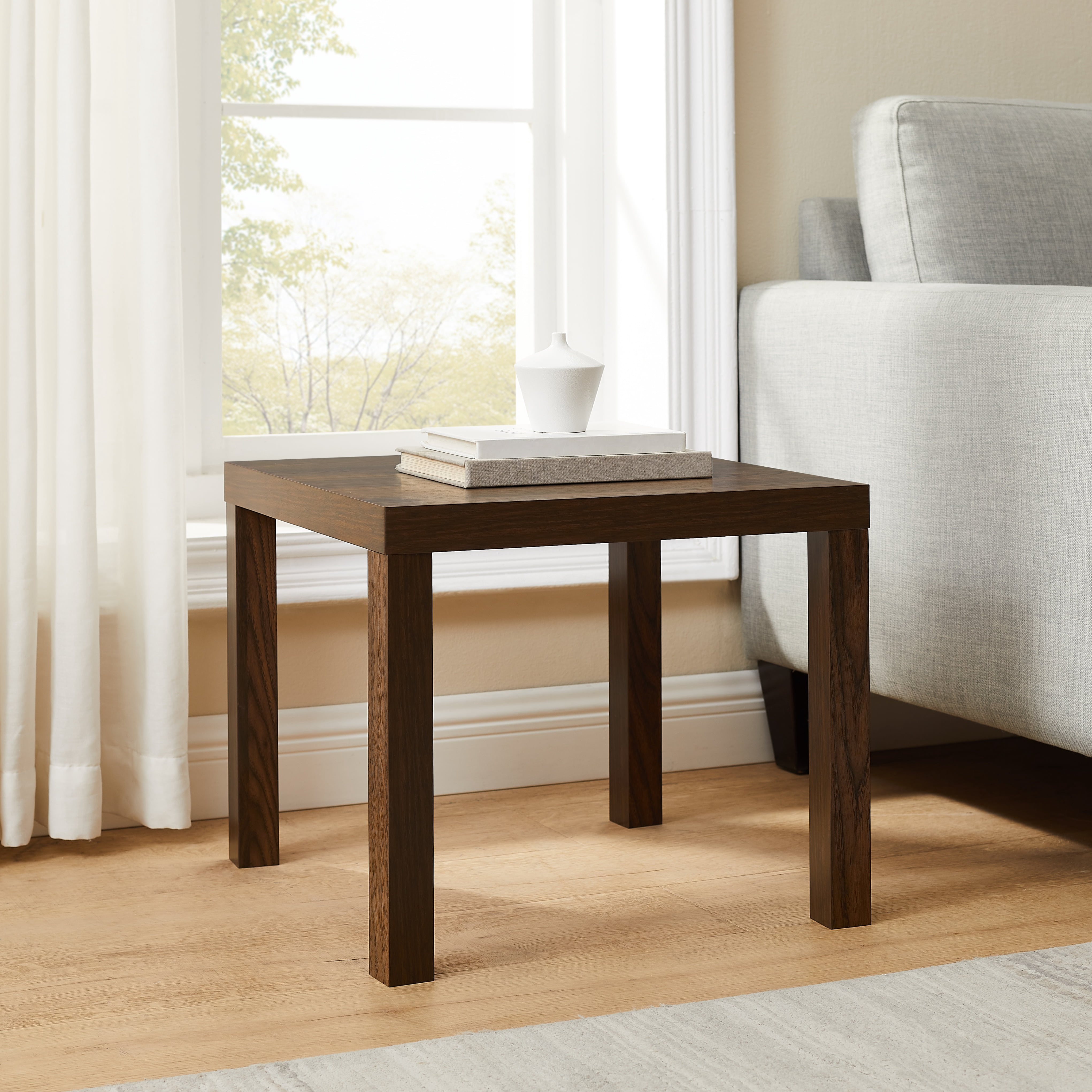 Mainstays Parson End Table, Walnut Finish