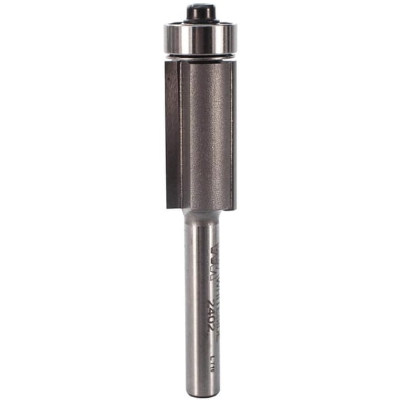 PART #2402 CARBIDE-TIP FLUSH TRIM 2 ROUTER BIT W/BEARING 1/2 DIA X 1" CL X 1/4" SHANK