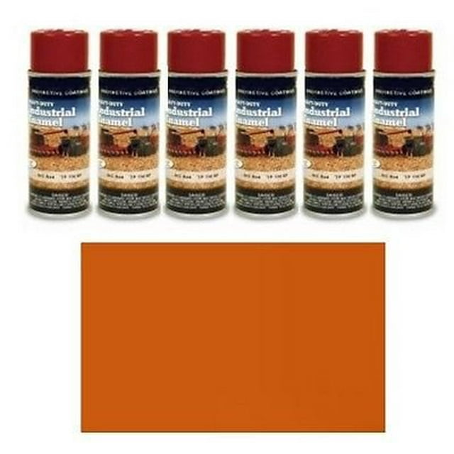 PART NOTP371SP. 6 CANS KUBOTA ORANGE 2 SPRAY PAINT.