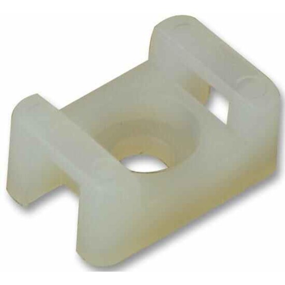 PARTEX - Screw Mount Cable Tie Base M3 4.8mm Natural 100 Pack