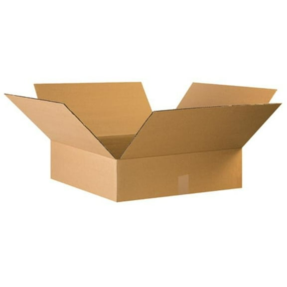 PARTNERS BRAND 22226 Flat Corrugated Boxes,22"x22"x6",Kraft,PK15