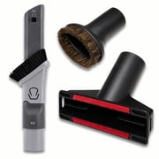 ALL PARTS ETC. 3-Pack Vacuum Attachment Kit - Compatible with Select Shark MessMaster VS101 VS100 VS100C VS101C VS105 VS101QBL QBA QBK QGN - 2-in-1 Crevice, Horsehair Dust Brush & Upholstery Tool