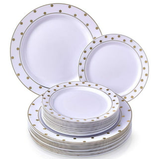 Elegant Plastic Plates For Party With Scalloped Rim (10 Pc), Disposable  Heavy-Duty Dessert Plates For Wedding Reception - 6”, Fancy Plastic  Dinnerware - Yahoo Shopping