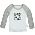 thumbnail image 1 of PARTY! MY CRIB 2AM B.Y.O.B. Funny T shirt For Baby, Newborn Babies T-shirts, Infant Tops, 0-24M Kids Graphic Tees Clothing (Long Gray Raglan T-shirt, 0-6 Months), 1 of 4