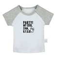 thumbnail image 1 of PARTY! MY CRIB 2AM B.Y.O.B. Funny T shirt For Baby, Newborn Babies T-shirts, Infant Tops, 0-24M Kids Graphic Tees Clothing (Short Gray Raglan T-shirt, 6-12 Months), 1 of 4