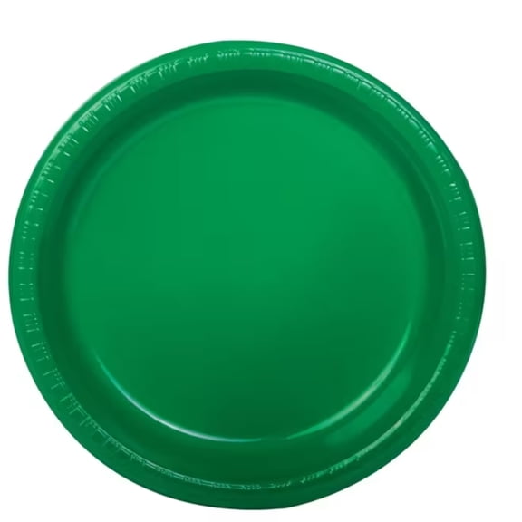 Checkout Mall Serving Tray Round Plastic Green, 8-Pack