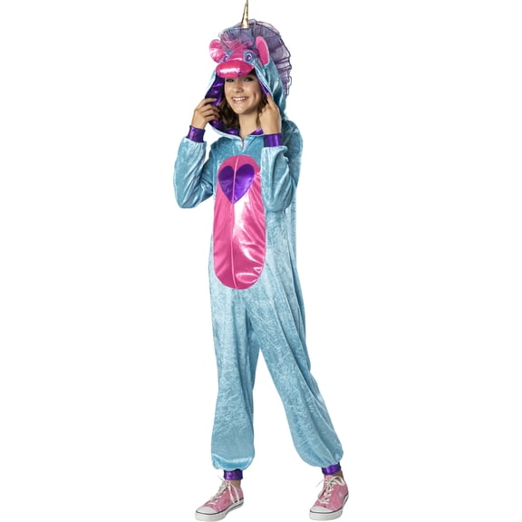 PARTY UNICORN Hooded Jumpsuit Halloween Girl Costume Size Medium by In Character