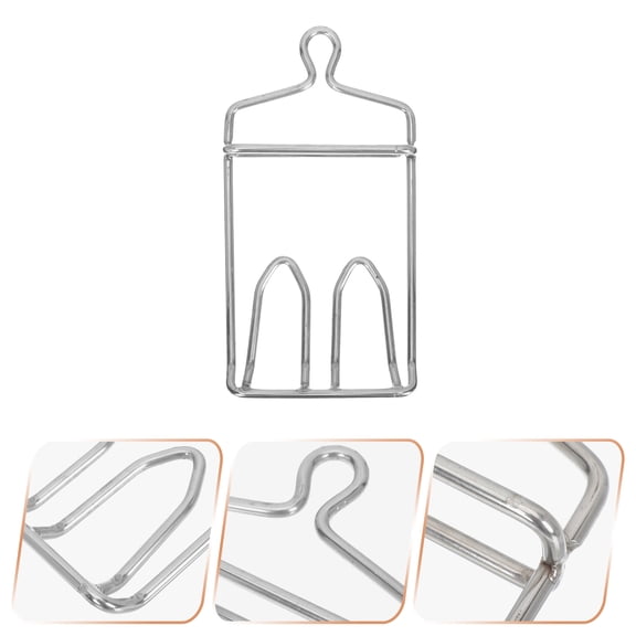 PartyKindom Rust-Proof Stainless Steel Poultry Hanger for Chicken and Duck Plated Silver