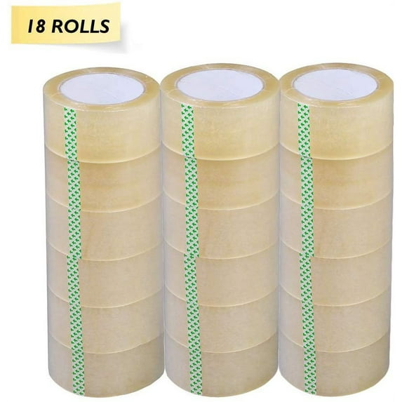 PARTYSAVING 18ROLLS 2″ X 110 Yards (330 ft) Clear Packing Shipping Storage Box Sealing Packaging Tape, WMT1089