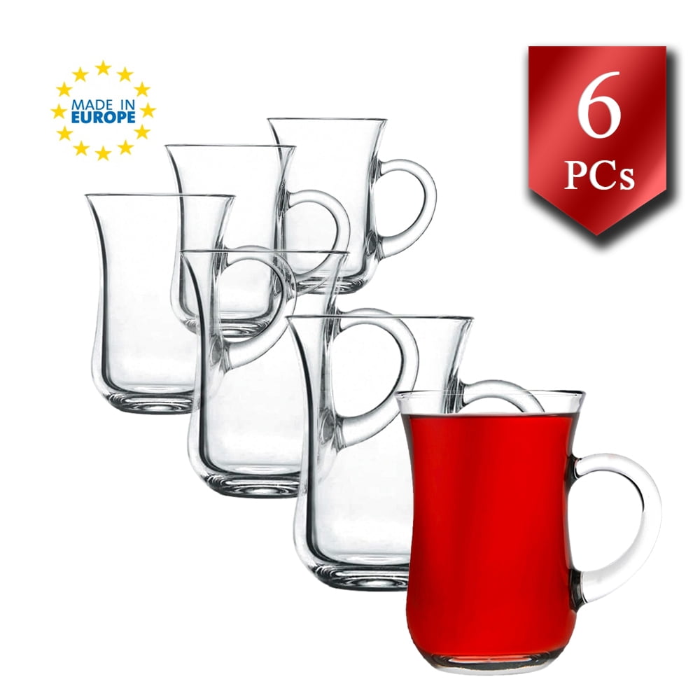 Nordic Vintage Heat Resistant Glass Coffee Cup Transparent Turkish