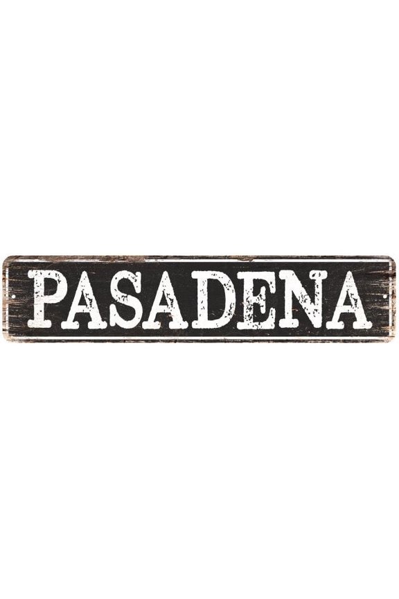 PASADENA Gift Chic Metal Sign Home Decor Cities 4x18 204180007184