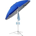 thumbnail image 1 of PASAMIC 7ft Portable Umbrella with Stand, UPF 50+ Sports Sun Shade Umbrella with Carry Bag, Hook & Cup Holders, Adjustable Instant Sun Protection for Sports, Beach, Fishing, Royal Blue, 1 of 14