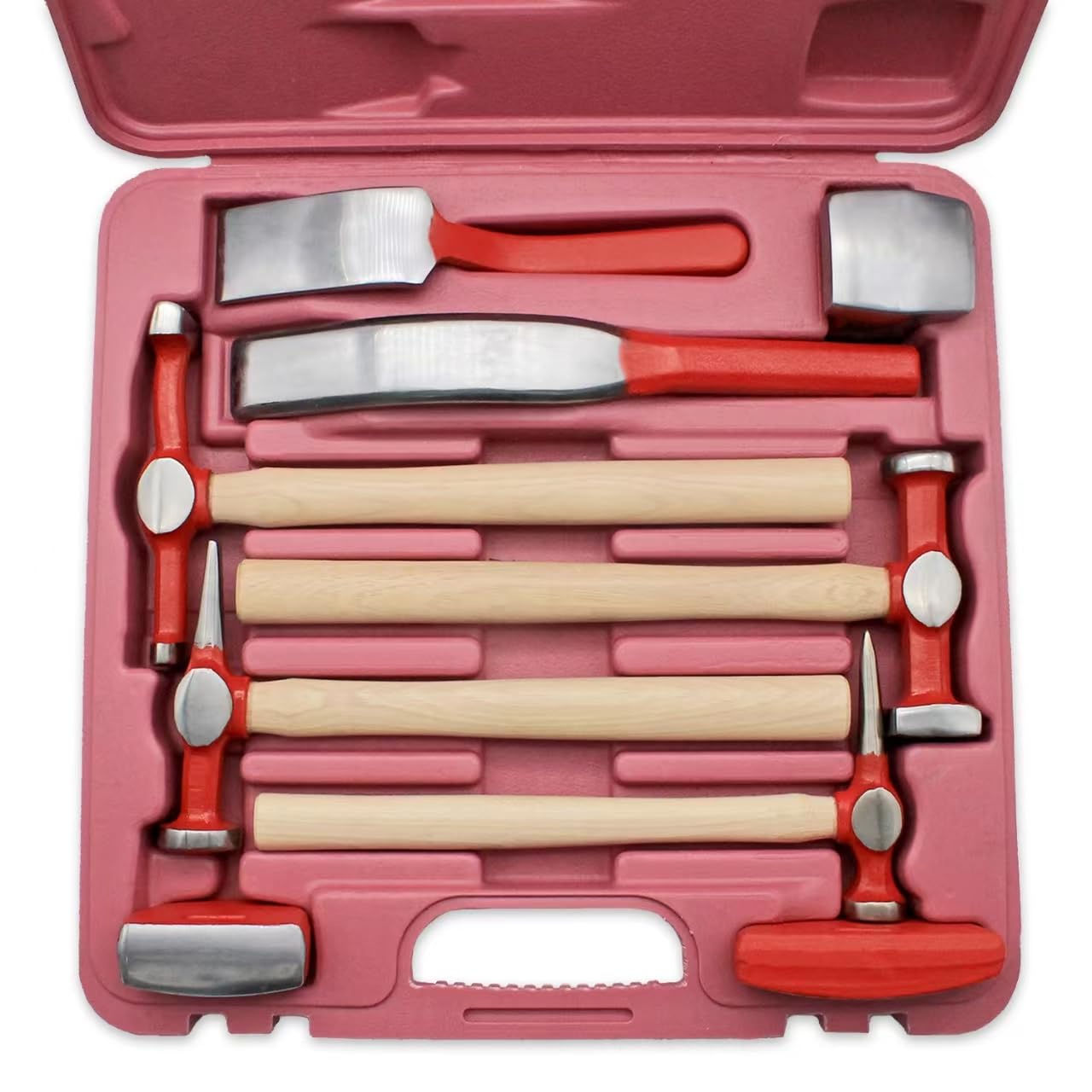 PASBAS 9 piece auto body repair tool, carbon steel body fender tool, body hammer dent body car