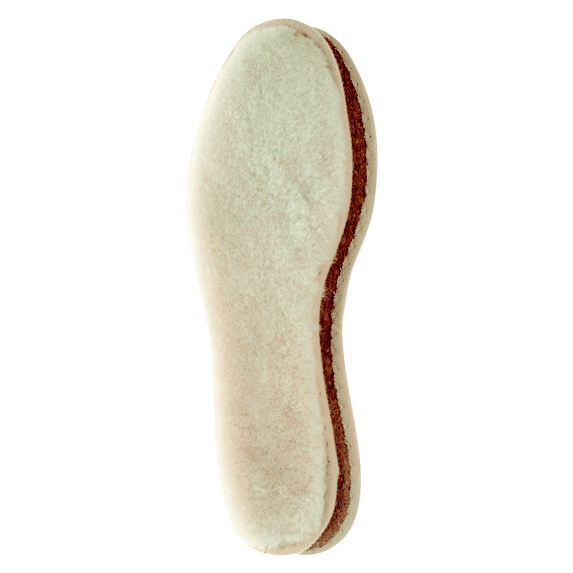 PASCHA Real Sheepskin Shearling Winter Warm Insole with Natural Cork Insulation, US L6